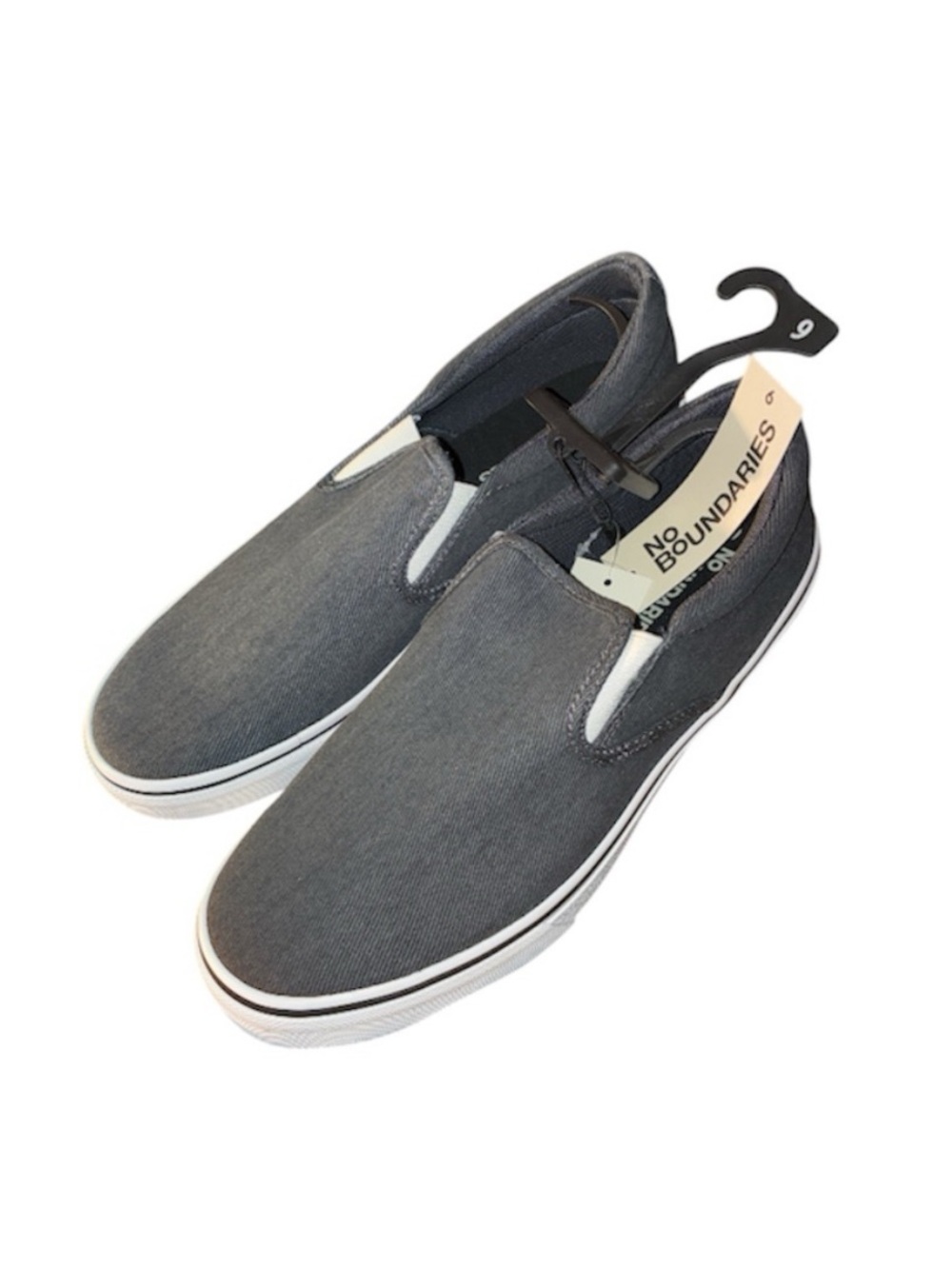 No Boundaries Men's Slip-On Canvas Loafers - Gray